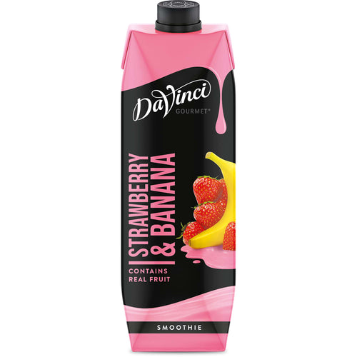 Strawberry Banana Smoothie carton by DaVinci Gourmet